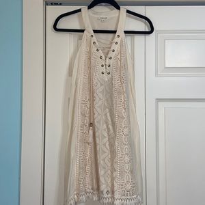 Cream Tie Up Sundress Size Large